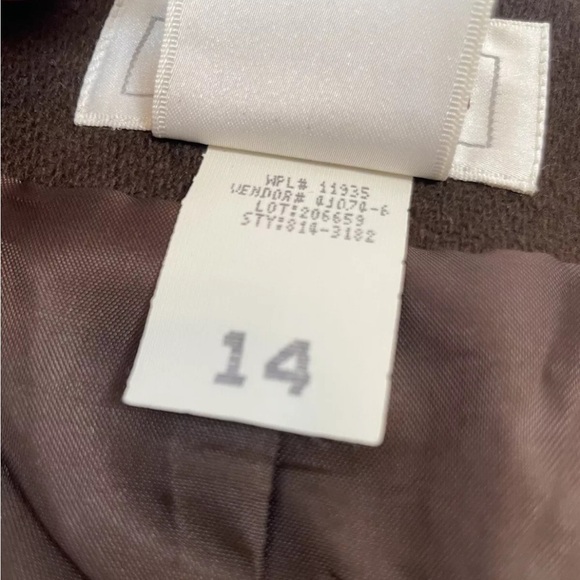 Vintage Worthington vest Wool Women's 14 Chocolate Brown Fully Lined waistcoat - Picture 7 of 15